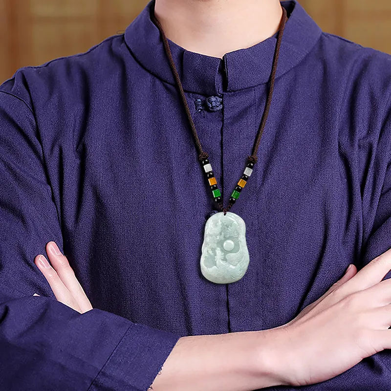 Jade Is Boundless Glutinous Jade Jadeite Necklaces Unisex-1