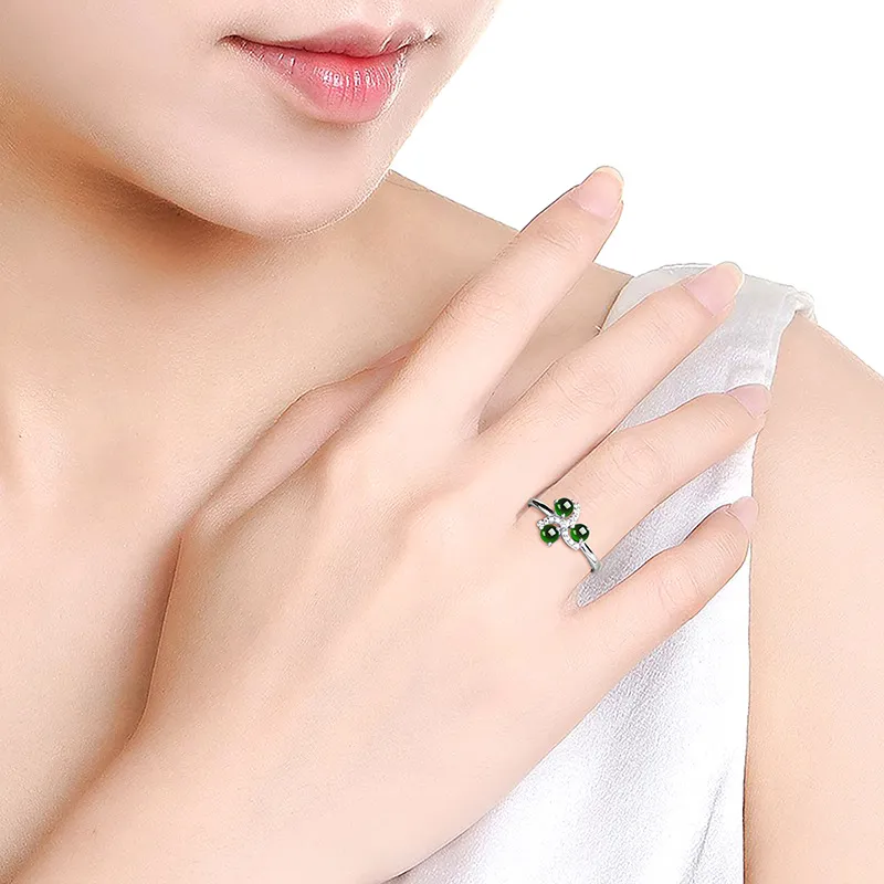 Jade Is Boundless Glutinous Jade Jadeite Rings Women's-4