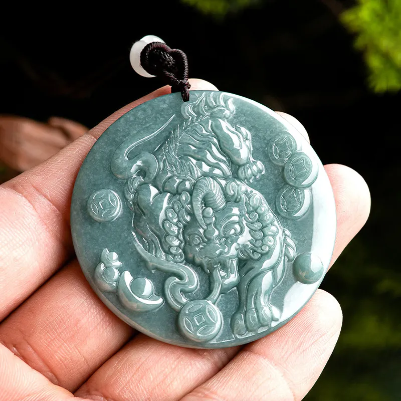 Jade Is Boundless Bean Type Jadeite Necklaces Unisex-3