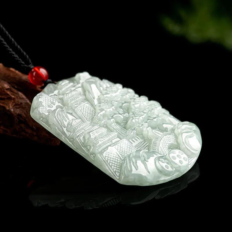 Jade Is Boundless Bean Type Jadeite Necklaces Unisex-3