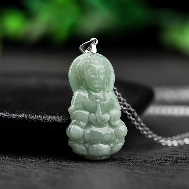 Jade Is Boundless Bean Type Jadeite Necklaces Unisex-2