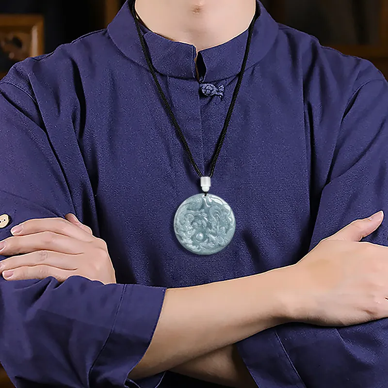 Jade Is Boundless Bean Type Jadeite Necklaces Unisex-4
