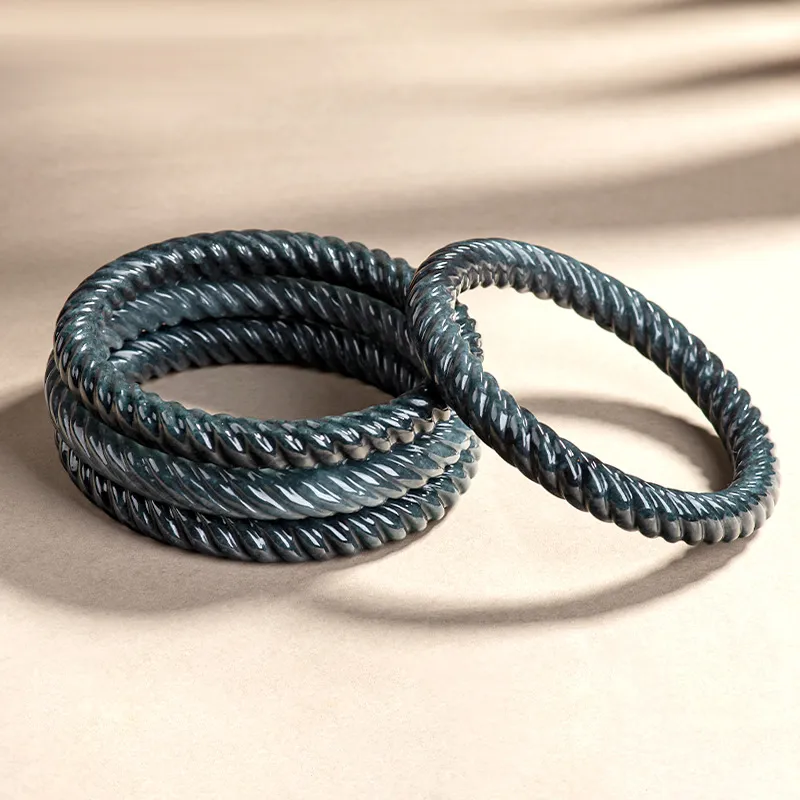 Jade Is Boundless Ice Glutinous Jadeite Bangles Unisex-4