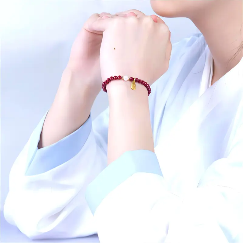Fan Lan Reconstructed Cinnabar Bracelets Unisex-2