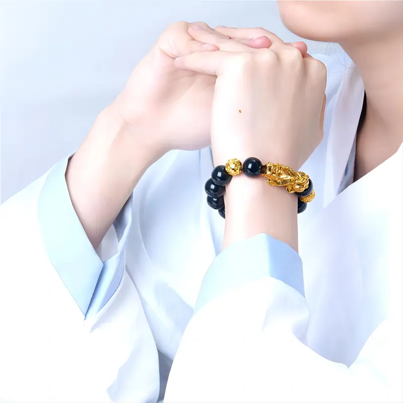Fan Lan Obsidian Jade Bracelets Unisex-2