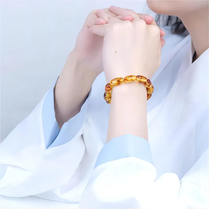 Fan Lan Amber Beeswax Fine Jade Bracelets Unisex-1