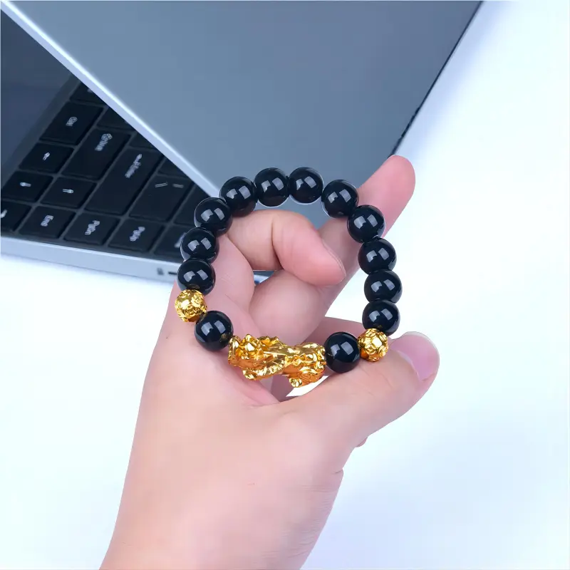Fan Lan Obsidian Jade Bracelets Unisex-3