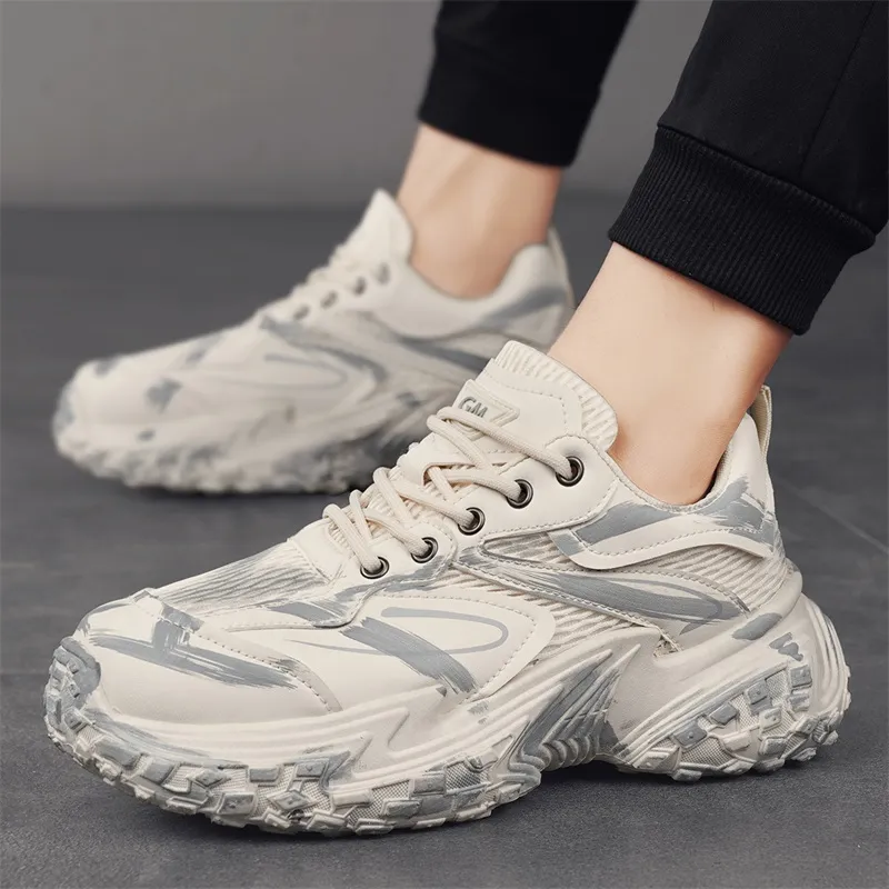 M.M Party Anti Slip Wear Resistant Low Top Chunky Sneakers Men-34