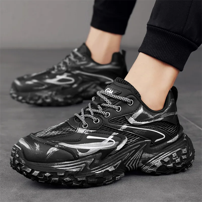 M.M Party Anti Slip Wear Resistant Low Top Chunky Sneakers Men-33