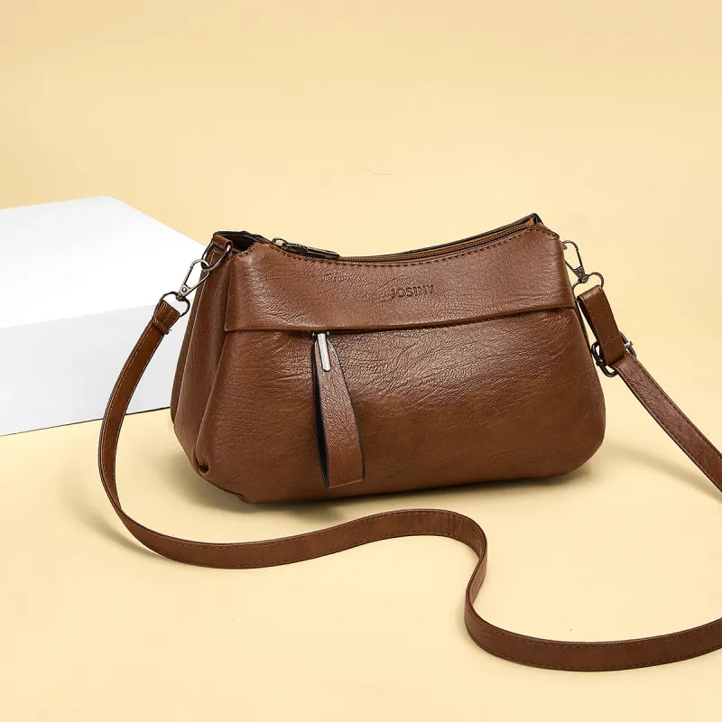 JOSINY Synthetic Leather Shoulder Bag Women's Knight Black/Misty Brown-13