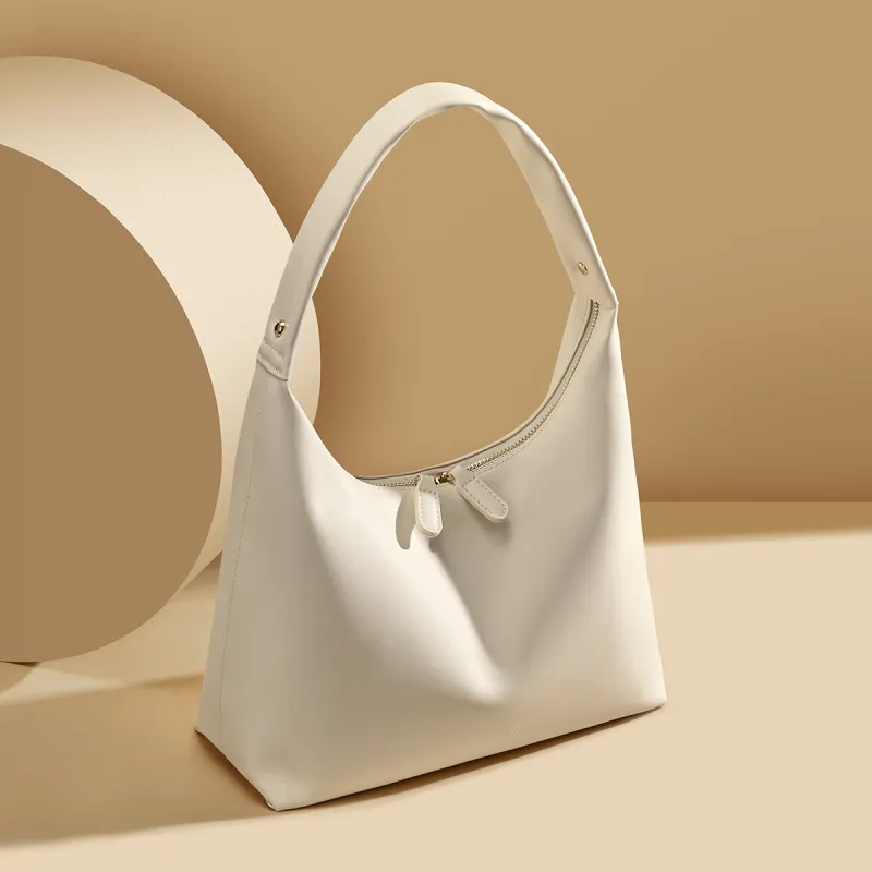 JOSINY Synthetic Leather Shoulder Bag Regular Women's Ivory White/Black-3