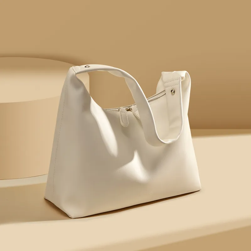 JOSINY Synthetic Leather Shoulder Bag Regular Women's Ivory White/Black-2