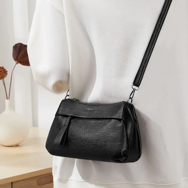 JOSINY Synthetic Leather Shoulder Bag Women's Knight Black/Misty Brown-6
