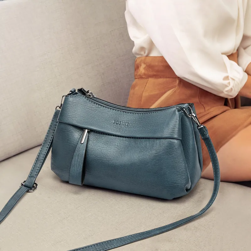 JOSINY Synthetic Leather Shoulder Bag Women's Knight Black/Misty Brown-21