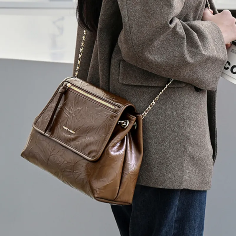 JOSINY PU Crossbody Bag, Shoulder Bag Women's Coffee-4