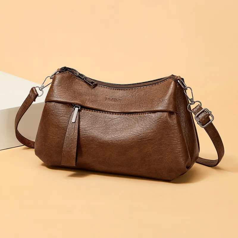 JOSINY Synthetic Leather Shoulder Bag Women's Knight Black/Misty Brown-12