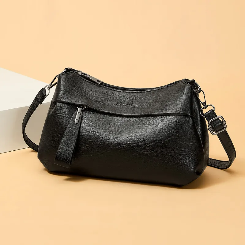 JOSINY Synthetic Leather Shoulder Bag Women's Knight Black/Misty Brown-4