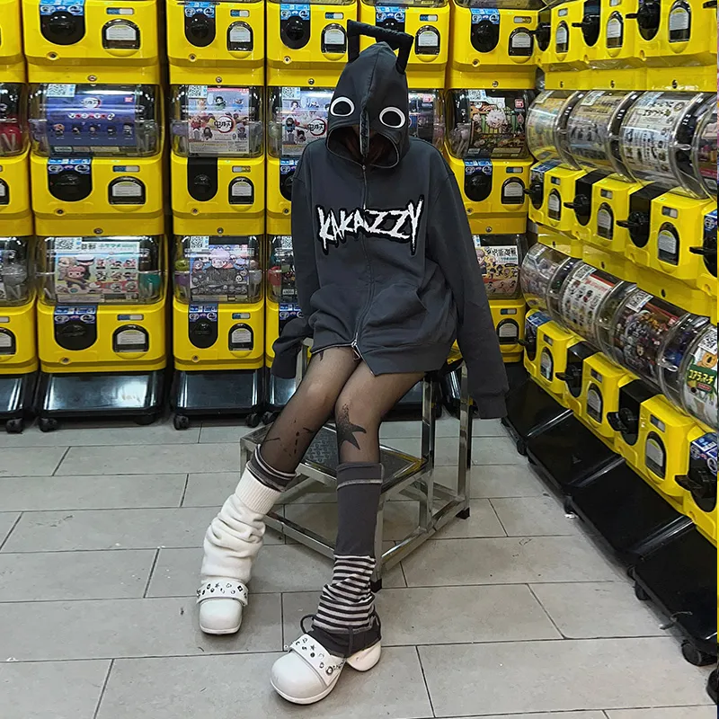 KAKAZZY Sweatshirts Unisex Dark Gray-5