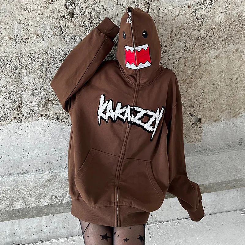 KAKAZZY Sweatshirts Unisex Brown-6