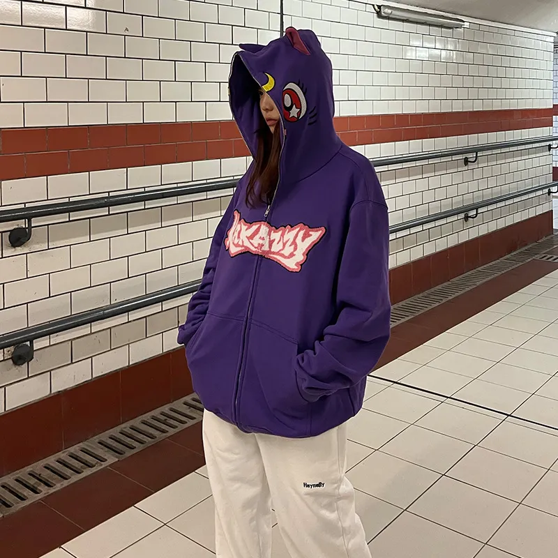 KAKAZZY Sweatshirts Unisex Purple-5