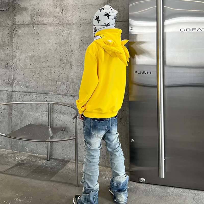 KAKAZZY Sweatshirts Unisex Yellow-7