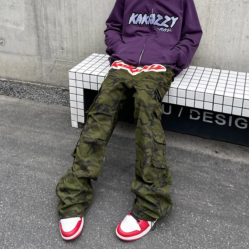 KAKAZZY Cargo Pants Unisex Camouflage-7