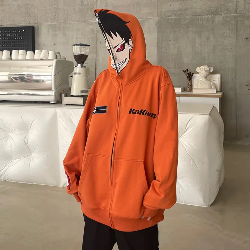 KAKAZZY Sweatshirts Unisex Orange-6