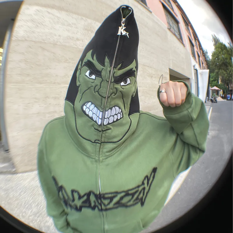 KAKAZZY Sweatshirts Unisex Green-5