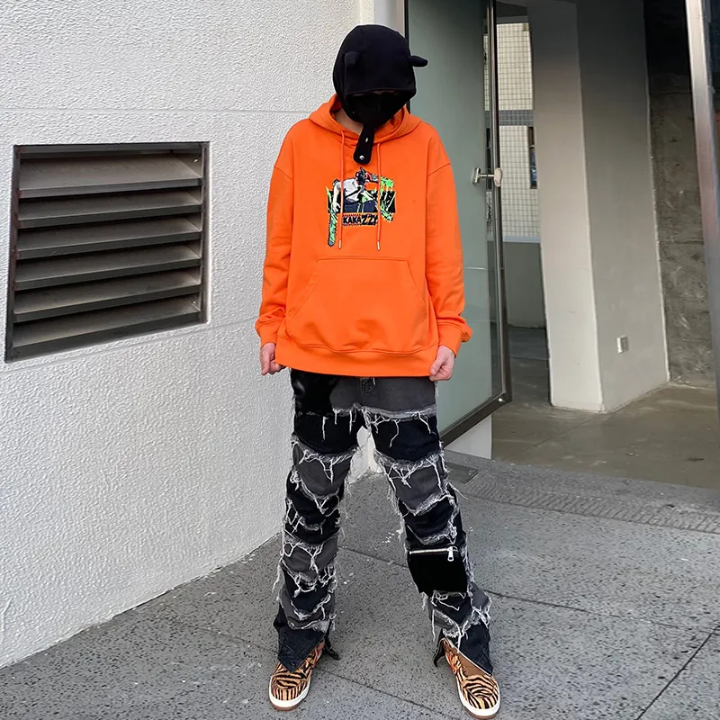 KAKAZZY Sweatshirts Unisex Orange-4