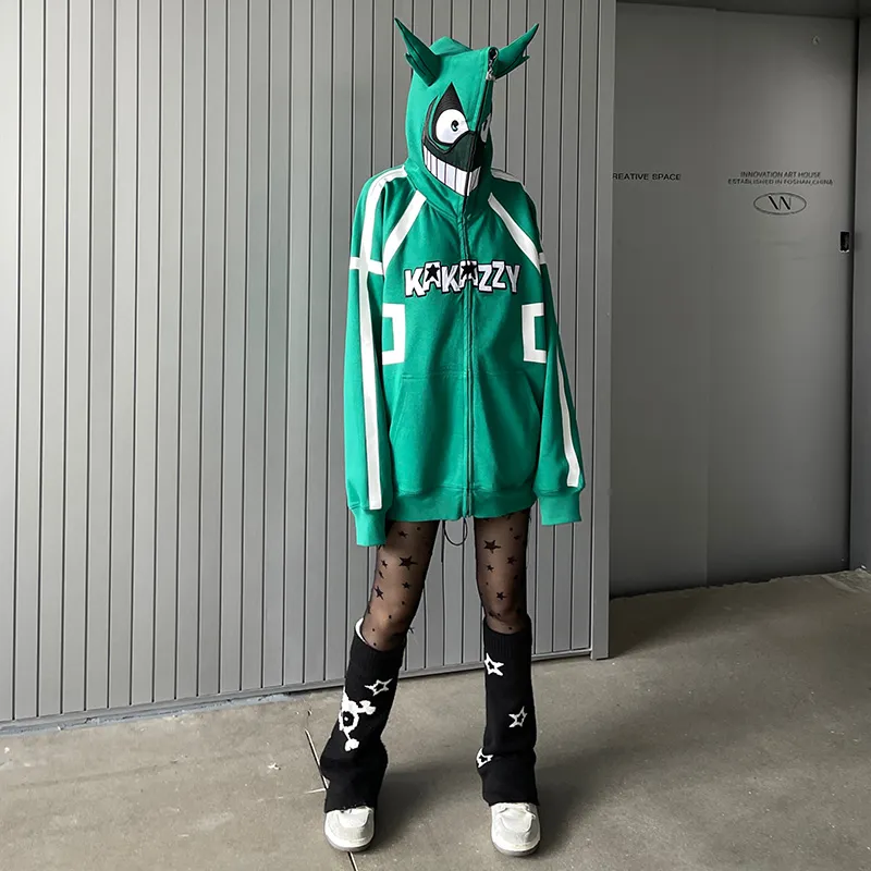 KAKAZZY Sweatshirts Unisex Green-6