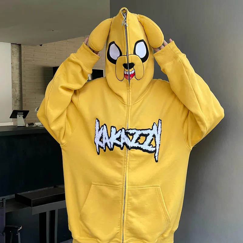 KAKAZZY Sweatshirts Unisex Yellow-8