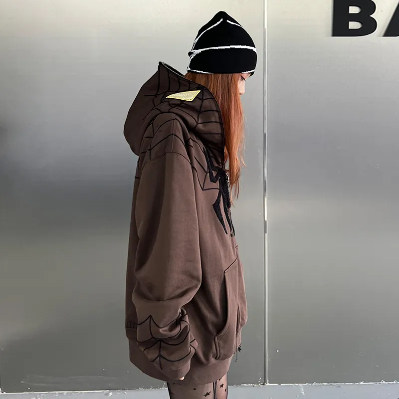 KAKAZZY Sweatshirts Unisex Brown-6