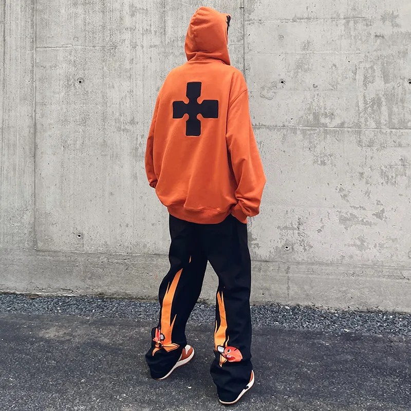 KAKAZZY Sweatshirts Unisex Orange-7