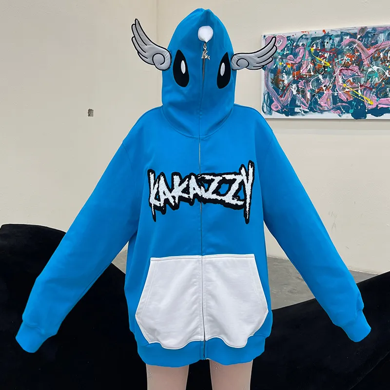 KAKAZZY Sweatshirts Unisex Blue-10