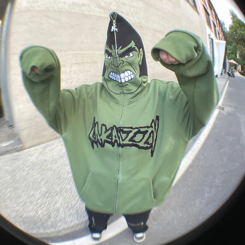 KAKAZZY Sweatshirts Unisex Green-6