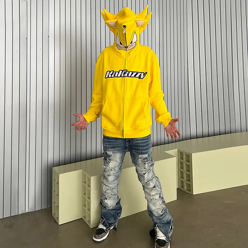 KAKAZZY Sweatshirts Unisex Yellow-5