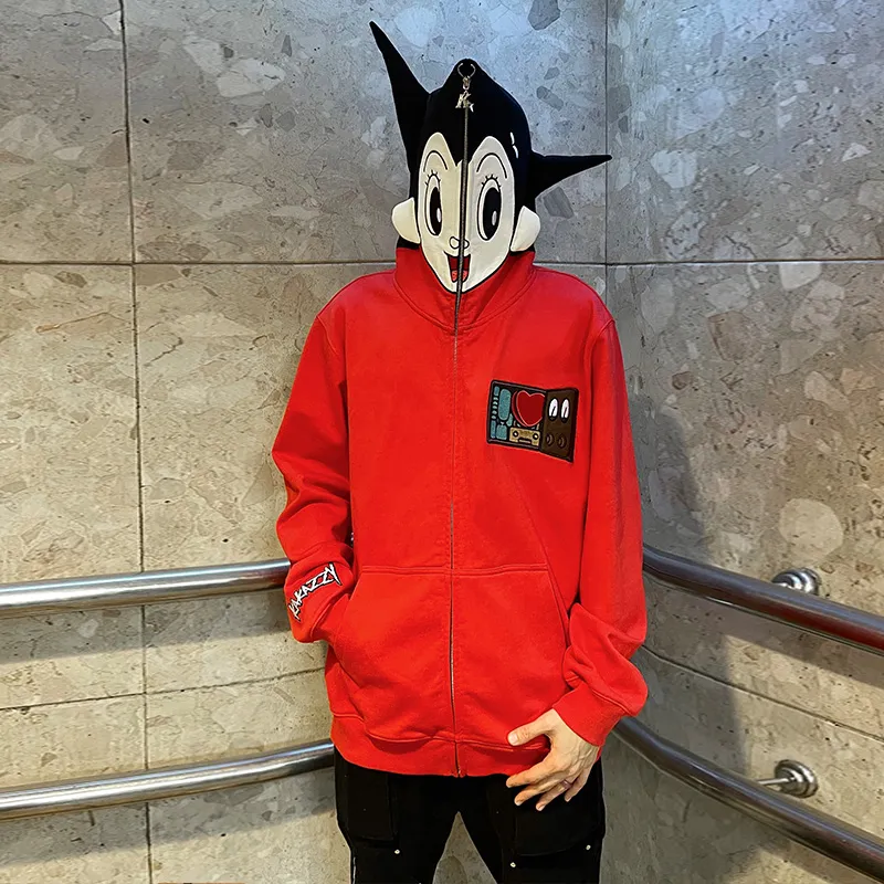 KAKAZZY Sweatshirts Unisex Red-8
