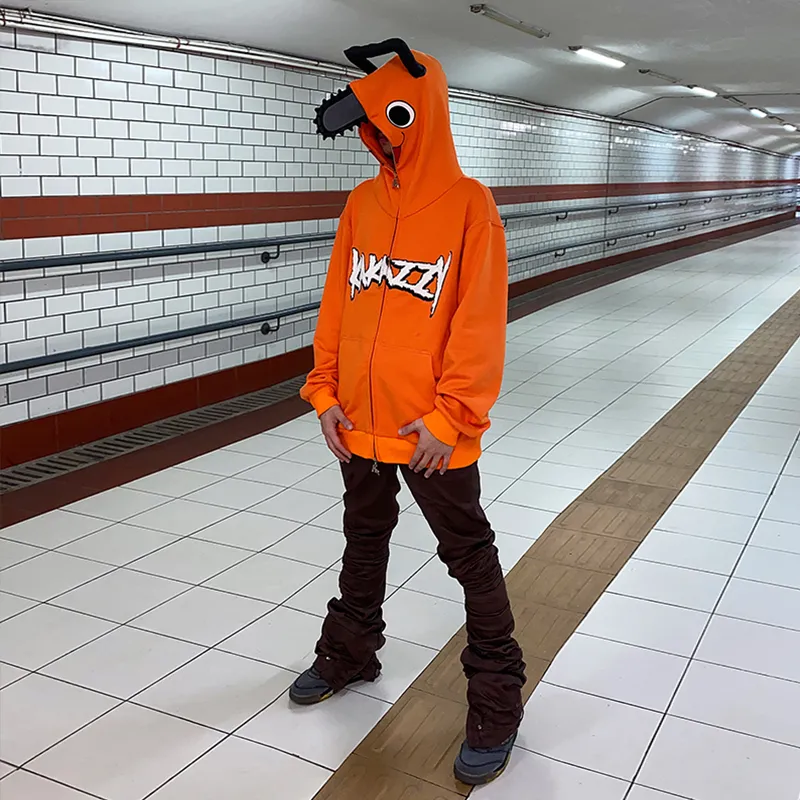 KAKAZZY Sweatshirts Unisex Orange-11