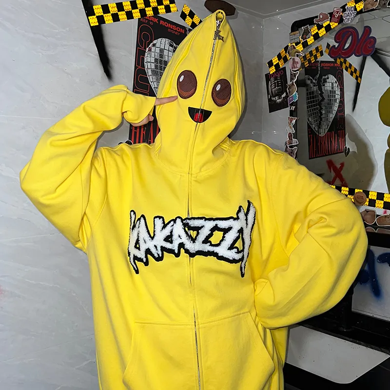 KAKAZZY Sweatshirts Unisex Yellow-5