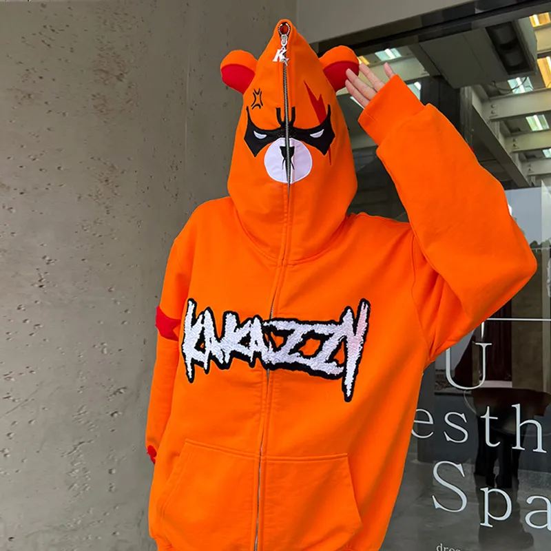 KAKAZZY Sweatshirt Unisex Orange-12