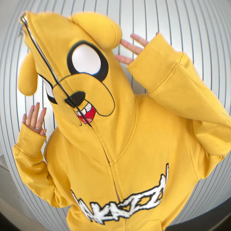 KAKAZZY Sweatshirts Unisex Yellow-5