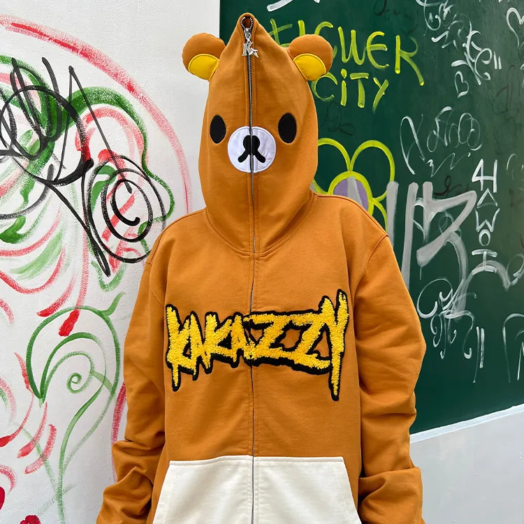 KAKAZZY Sweatshirts Unisex Brown-7