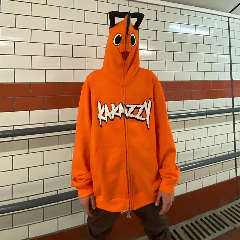 KAKAZZY Sweatshirts Unisex Orange-7