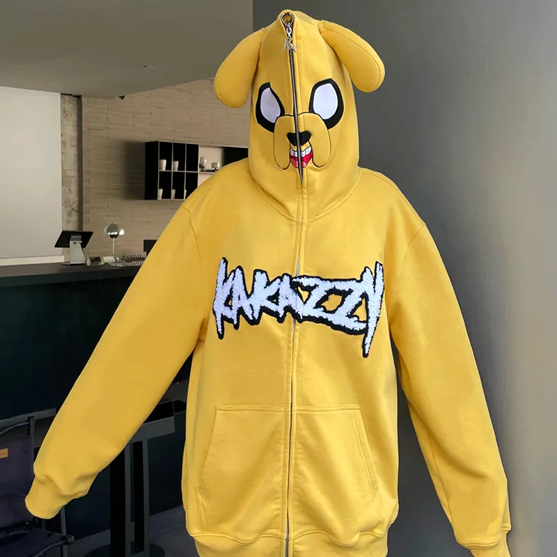 KAKAZZY Sweatshirts Unisex Yellow-10