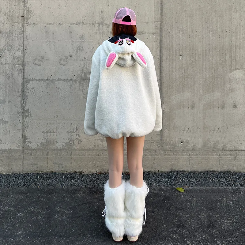 KAKAZZY Puffer Jacket Unisex White-6