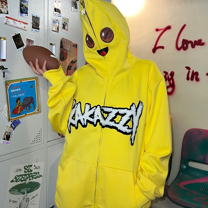 KAKAZZY Sweatshirts Unisex Yellow-8
