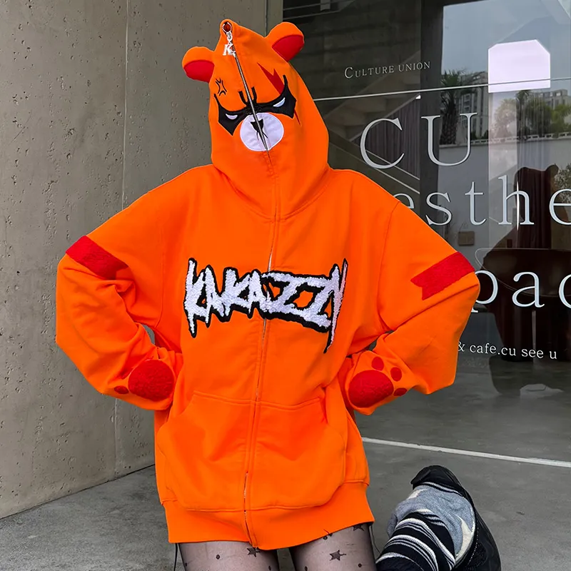 KAKAZZY Sweatshirt Unisex Orange-13