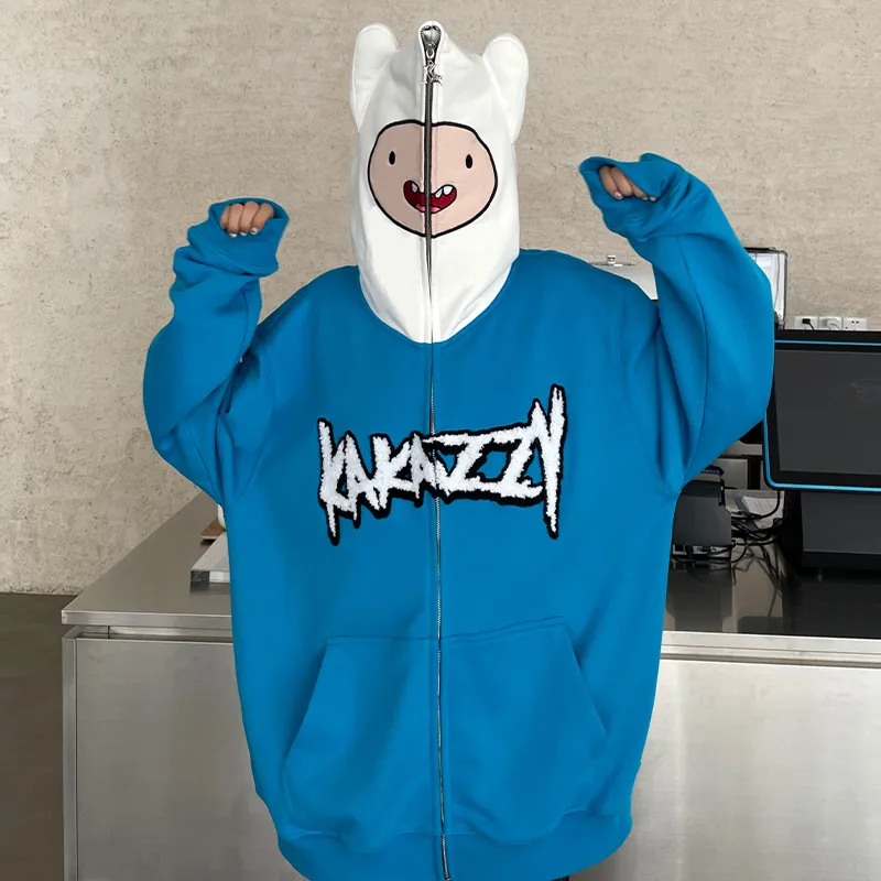 KAKAZZY Sweatshirts Unisex Blue-7