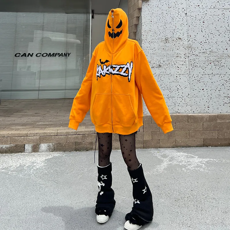 KAKAZZY Sweatshirts Unisex Orange-5