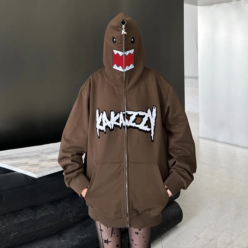 KAKAZZY Sweatshirts Unisex Brown-7